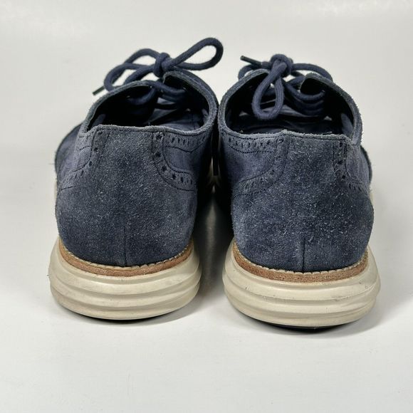 Cole Haan LunarGrand Wing Tip Oxford C10227 Navy Blue Suede Men’s Size 8.5 main image 6